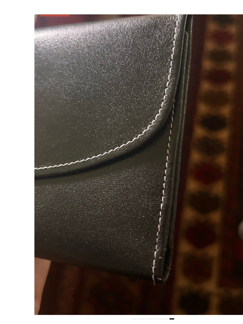 Yves Saint Laurent Black Leather Wallet with White stitching EUC - Picture 11 of 13